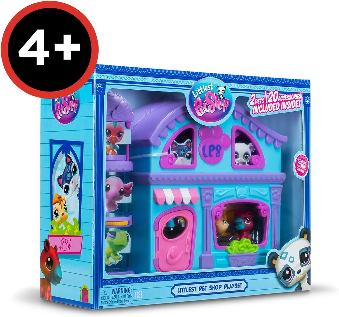 BANDAI - Littlest Pet Shop - Das Grosse Haus der Pet Shop - Spielset mit 2 Pet Shop Figuren und über