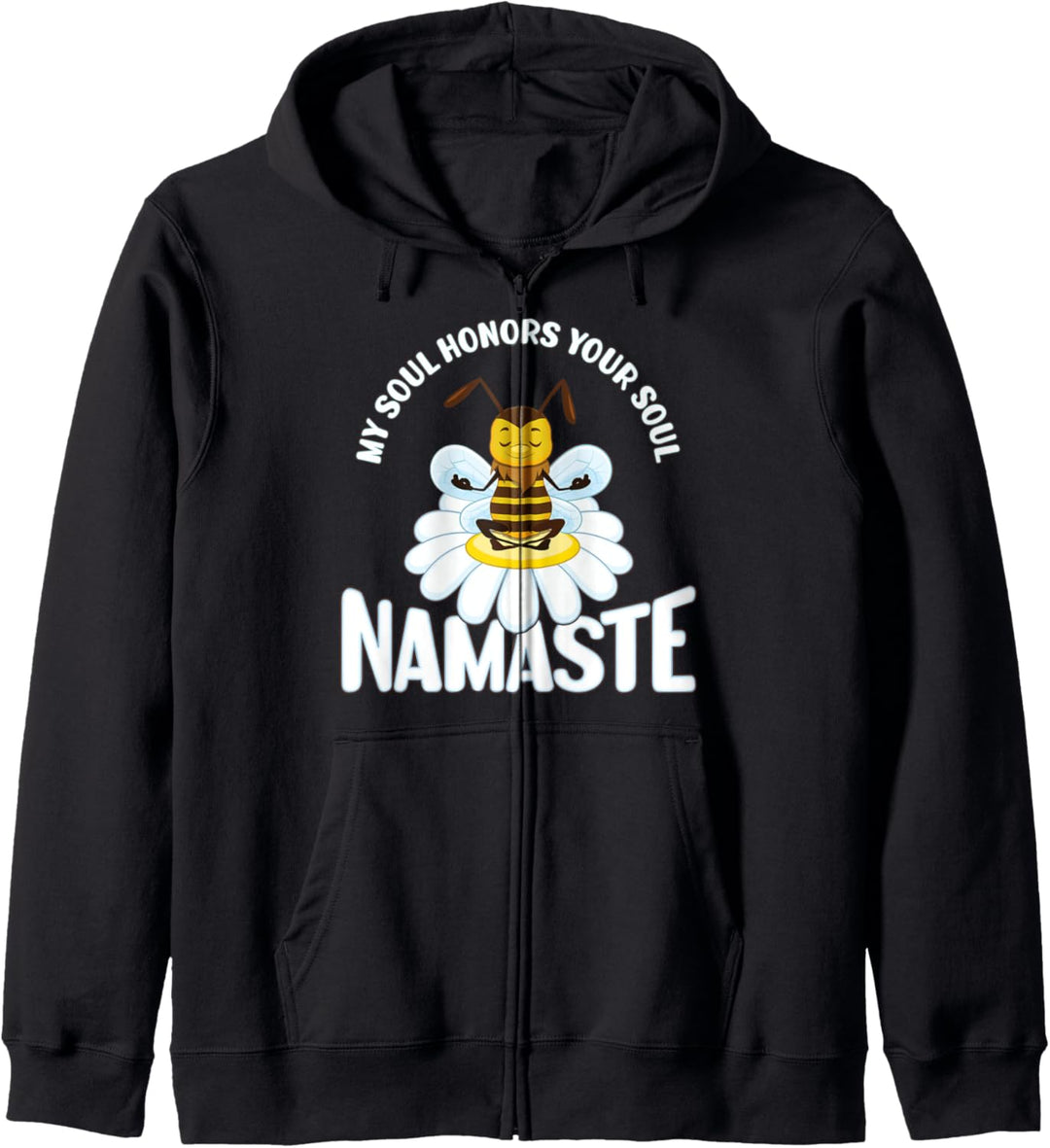 Yoga Namaste Bee Mandala Chakra Spirituelle Meditation Karma Kapuzenjacke