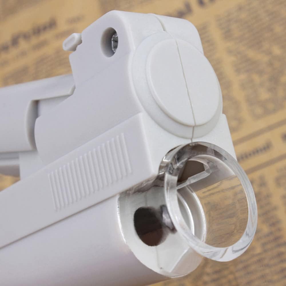Meichoon Handlupe 100-fache Vergrösserung Vergrösserung Zoom Doppelrohr LED-Licht Tragbares Mikrosko