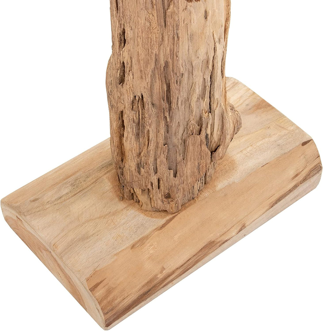 SAM Weinflaschenhalter Laval aus Teakholz, naturbelassen, Flaschenständer aus Massivholz, Weinhalter