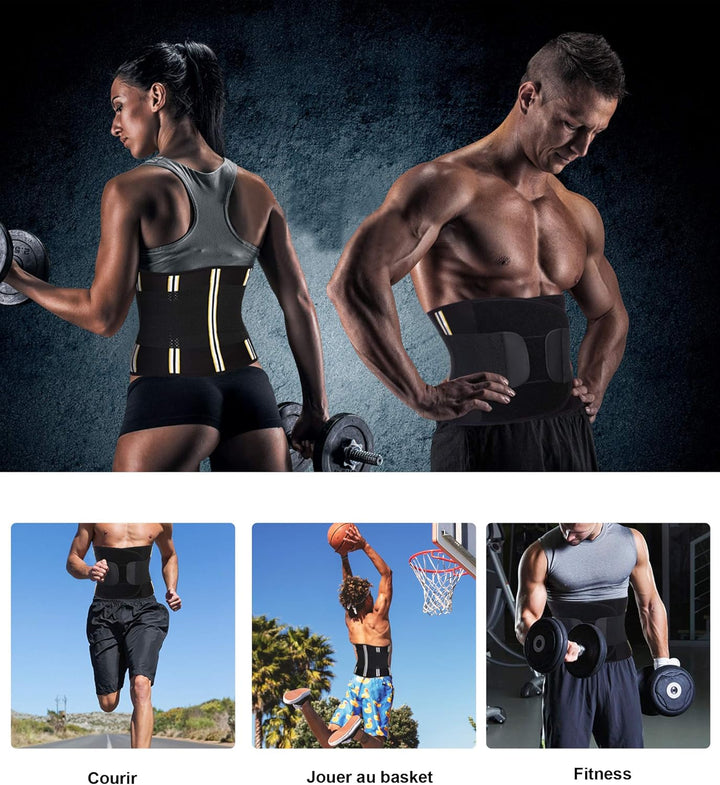 Chumian Schwitzgürtel, Bauchweggürtel, für Herren, Schlankheitsgürtel, flacher Bauch, Neopren, Sport