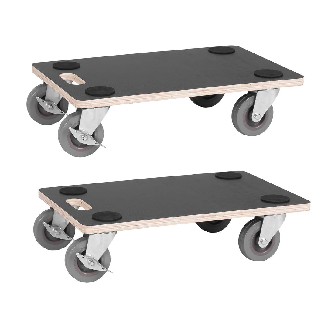 Transportroller 400 kg - Rollbrett 55 x 34,5 cm - Multiplexplatte Siebdruckbeschichtung - Vollgummir