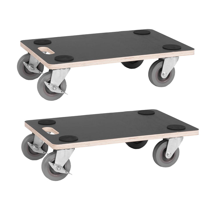 Transportroller 400 kg - Rollbrett 55 x 34,5 cm - Multiplexplatte Siebdruckbeschichtung - Vollgummir