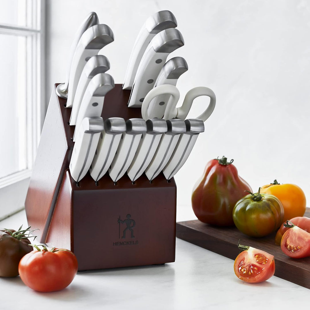 HENCKELS Statement Messerblock, 15-teilig, Weiss 15-pc Weiss, 15-pc Weiss