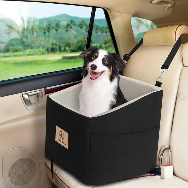 firepaw Car Dog Seat, Auto-Hundesitz für kleine Hunde, Booster Hundesitz mit waschbarem, abnehmbarem