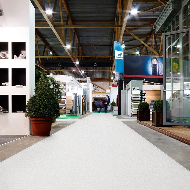 Floordirekt Hochzeitsteppich Weiss 100 x 1000 cm - VIP Läufer Event Teppich Premierenteppich Empfang