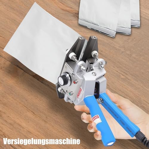 300W Handklemm Versiegelungsmaschine, Tragbare Mini Folienschweissgerät Handheld-Heisssiegel Maschin