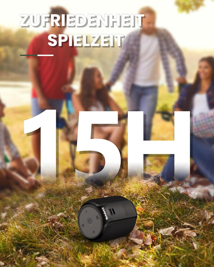 NOTABRICK Bluetooth Lautsprecher,Musikbox Bluetooth mit SD/TF Karte/AUX,Bluetooth Box mit IPX67 Wass