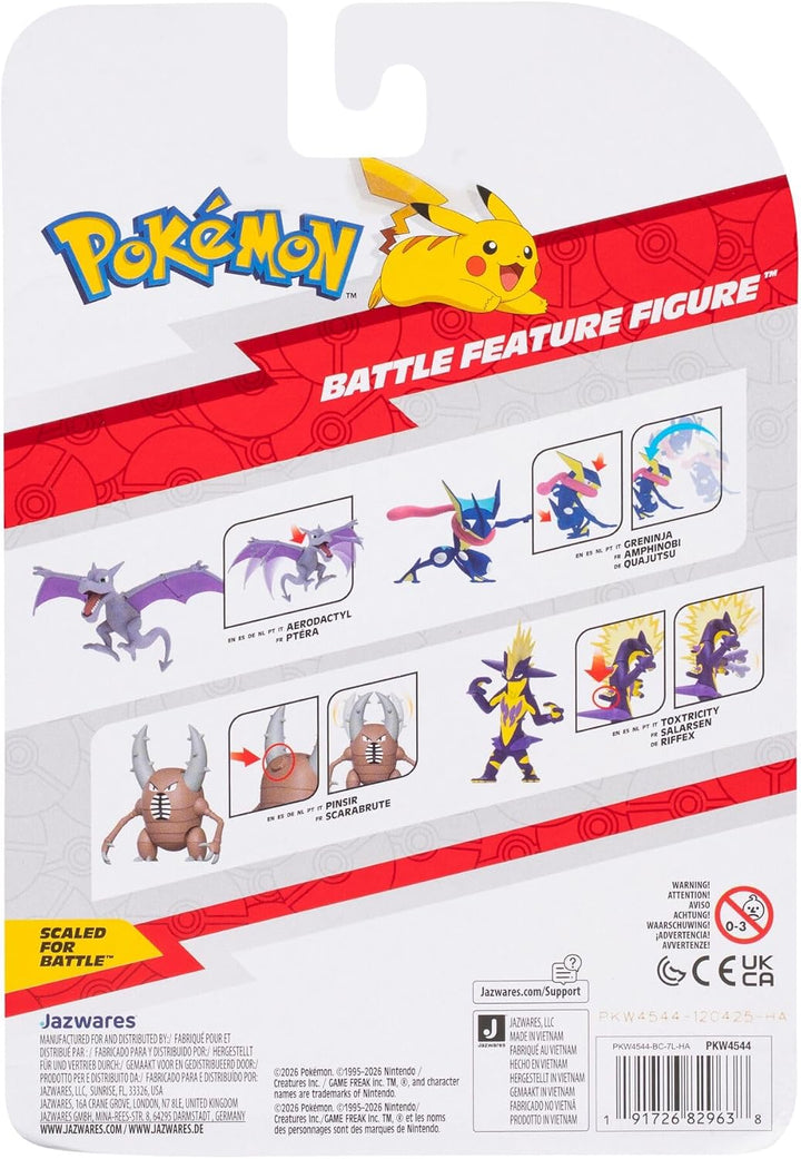 Pokémon PKW4544 - Battle Feature Figur Pinsir 11,5 cm, offizielle Figur, Pinsir