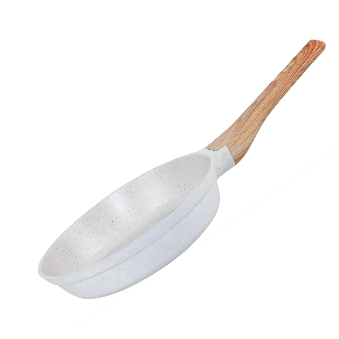 GOLDMANN Tiefe Bratpfanne mit Glasdeckel, Aluminiumguss, 24 cm, Antihaftbeschichtung, Keramikbeschic