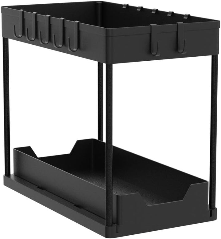 Meltrck Spülschrank Organizer - 2 Stück Unter Waschbecken Regal Organizer - Ausziehbares Lagerregal