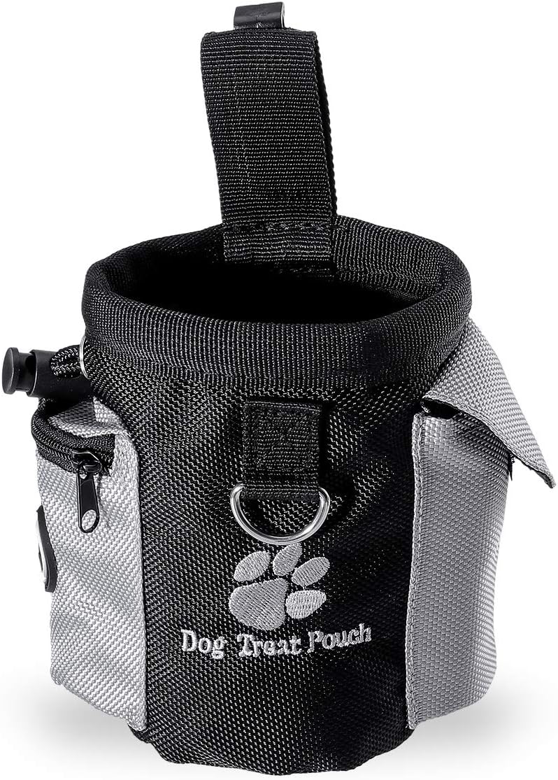 Futterbeutel für Hunde,Trainingsbeutel Hund,UEETEK Oxford Hände Frei Hund Treat Tasche mit Eingebaut