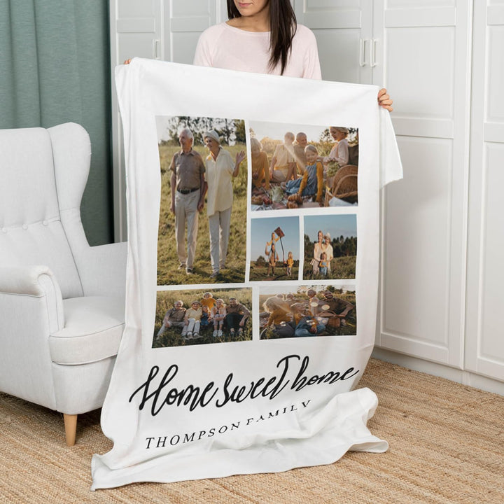 Wanapix | Personalisierte Decke mit Foto und Text | Fleece - Anti-Pilling | 290 g/m² | Original Sofa