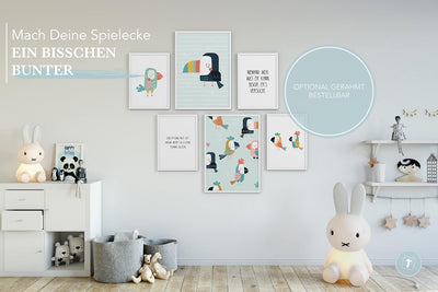 Papierschmiede® Bilder Kinderzimmer Kids Mood Poster Set Safari, Kinderzimmer Bilder Babyzimmer Deko