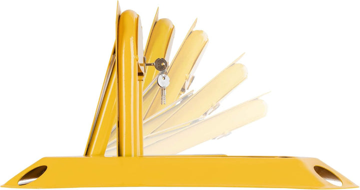 Stagecaptain PPS-30 Parkplatzschloss 5er Set - Klappbare Parkplatzsperren - Abschliessbar (3 Schlüss