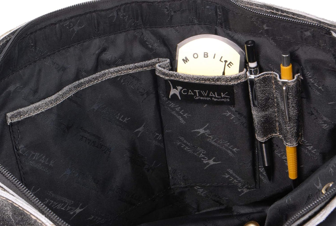Catwalk Collection Handbags - Vintage Grobem Leder - CATWALK COLLECTION - Gröss - Umhängetasche Mess