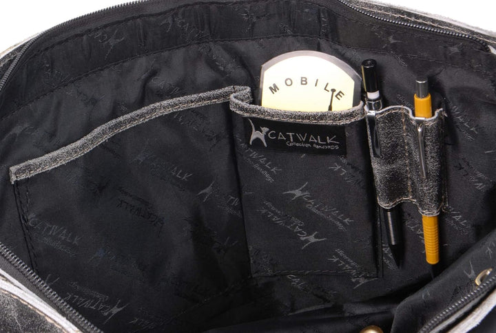 Catwalk Collection Handbags - Vintage Grobem Leder - CATWALK COLLECTION - Gröss - Umhängetasche Mess