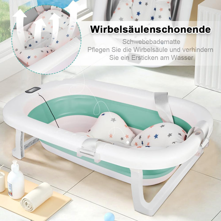 Faltbare Babywanne, Babybadewanne Babywanne Reisedusche Badebecken Duschwanne für Neugeborene &amp; Klei