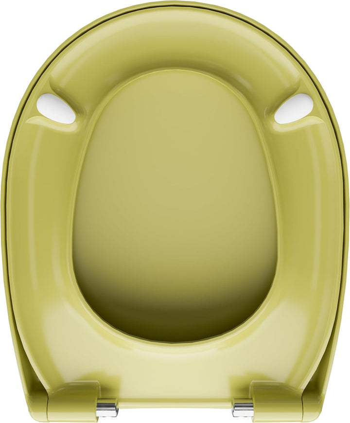 LUVETT® WC-Sitz mit Absenkautomatik C100 oval universell, Toilettendeckel mit 3 Edelstahl Montagelös