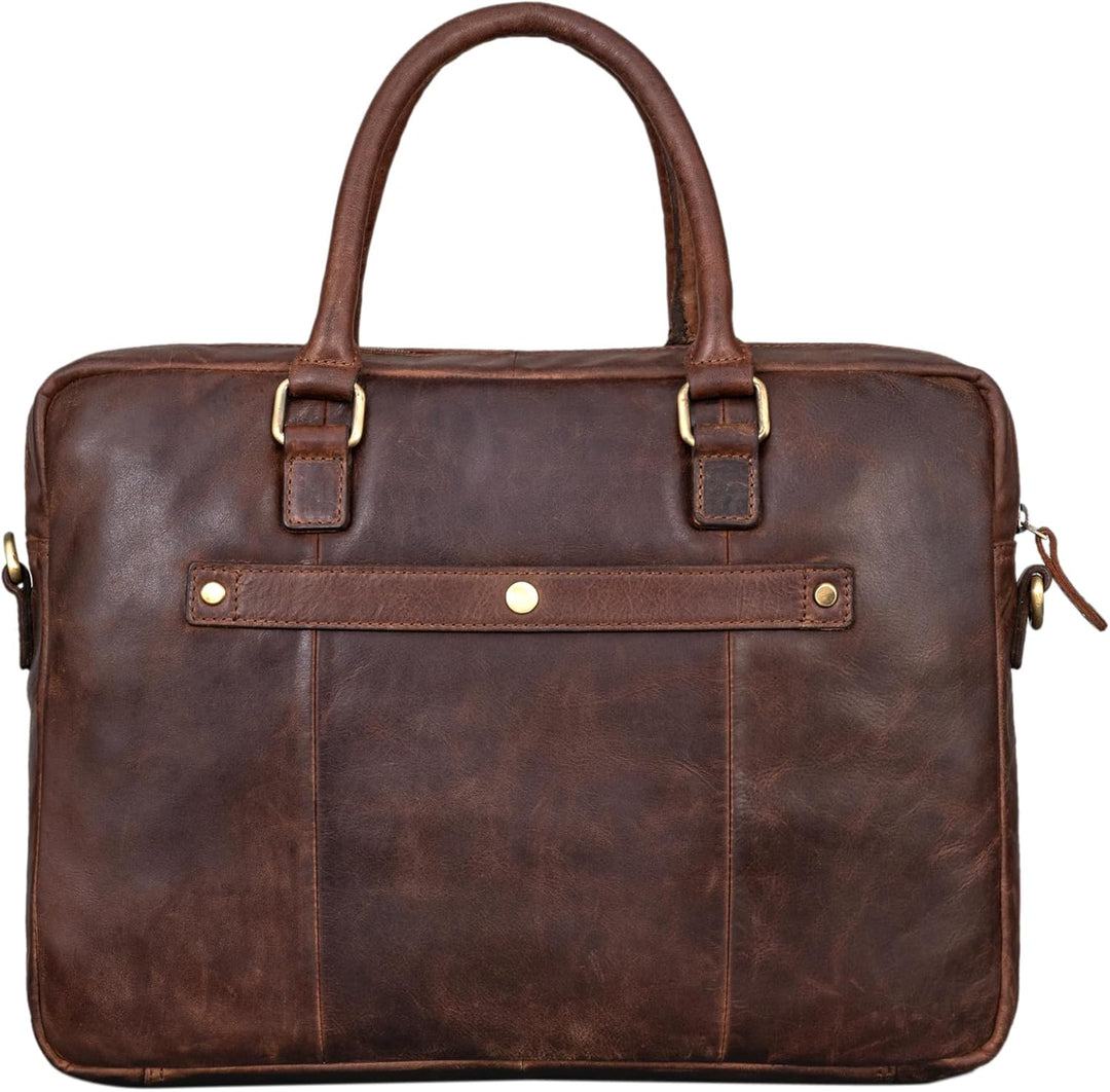 STILORD Drake Businesstasche Leder Gross Vintage Aktentasche XL Ledertasche Laptoptasche für Arbeit
