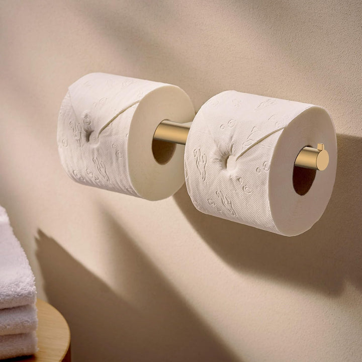 hansgrohe AddStoris S - Toilettenpapierhalter doppelt, Klopapierhalter für Wandmontage, Klorollenhal