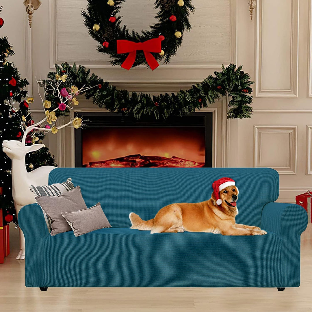 YSTELLAA Stretch Sofa überzug 4 Sitzer, Super Elastisch Sofabezug Mit Armlehnen Waschbarer, kratzfes