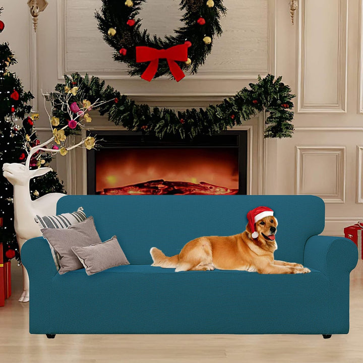YSTELLAA Stretch Sofa überzug 4 Sitzer, Super Elastisch Sofabezug Mit Armlehnen Waschbarer, kratzfes