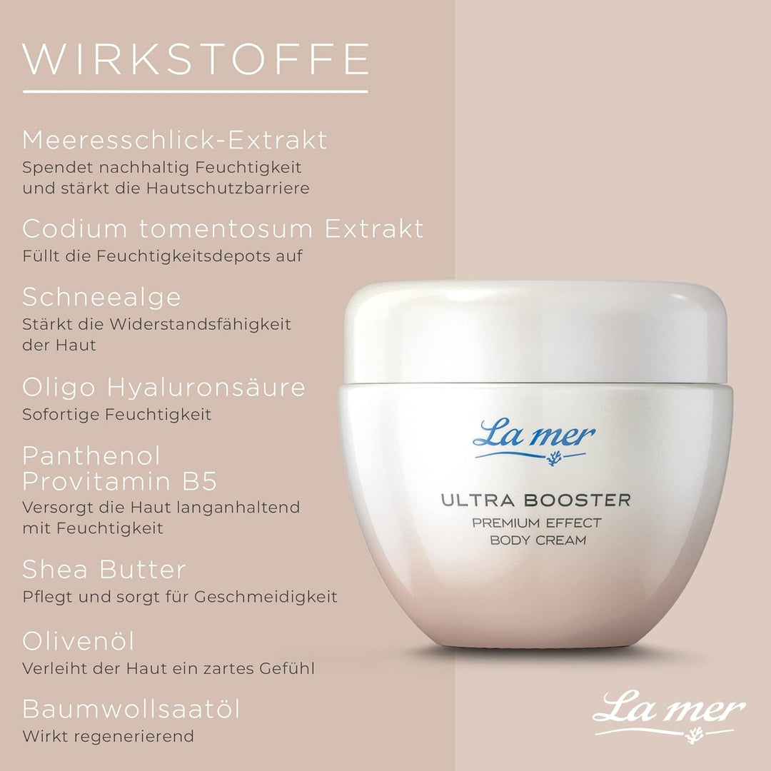La mer Ultra Booster Premium Effect Body Cream - Feuchtigkeitsbooster mit Langzeiteffekt - Schützt v