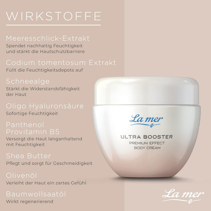 La mer Ultra Booster Premium Effect Body Cream - Feuchtigkeitsbooster mit Langzeiteffekt - Schützt v