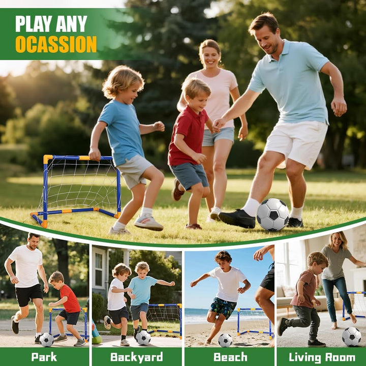Fussball Tor Set für Kinder und Jugend, tragbare Fussball Tor Trainingsgeräte, Mini Netz mit Fussbal