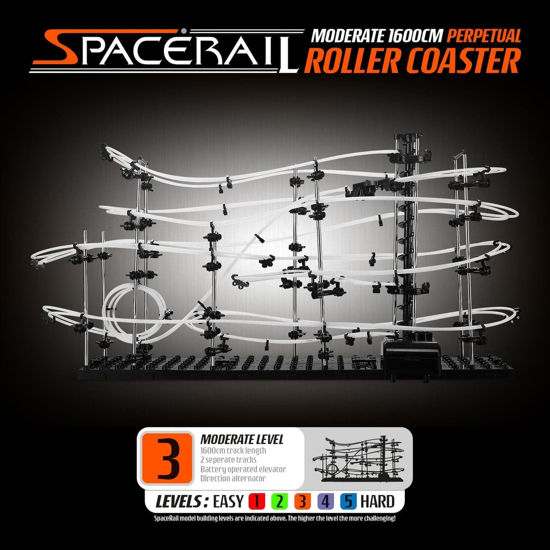 CKB Ltd SpaceRail Level 3 Kugelbahn Murmelbahn Konstruktionsspielzeug Marble Run Set Selbstbau kit I