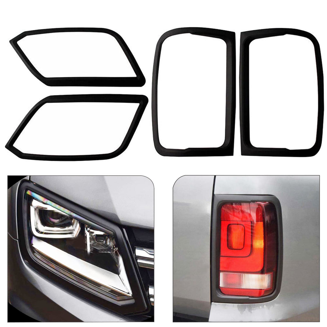 JHCHAN Heckscheinwerferabdeckung, Vorder- und Rücklicht-Set, Aussenschutzverkleidung für VW Amarok 2