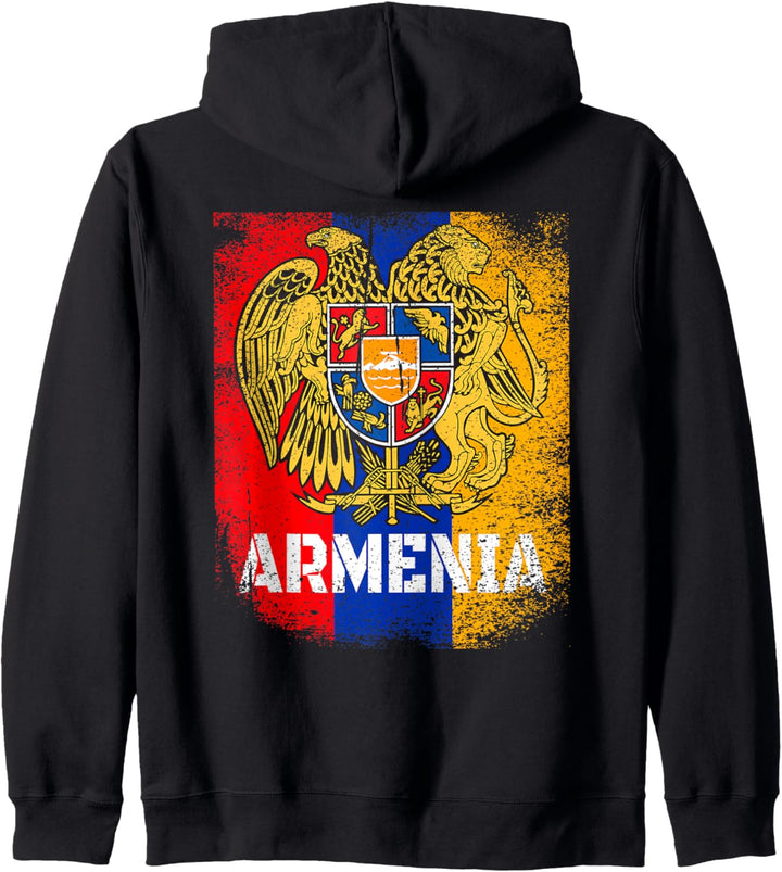 Armenien-Flagge, Vintage-Stil, Armenien, Hayastan Armenien Kapuzenjacke