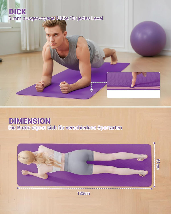 Good Nite Gymnastikmatte Yogamatte Fitnessmatte Rutschfest Trainingsmatte Sport Turn Matten Pilates