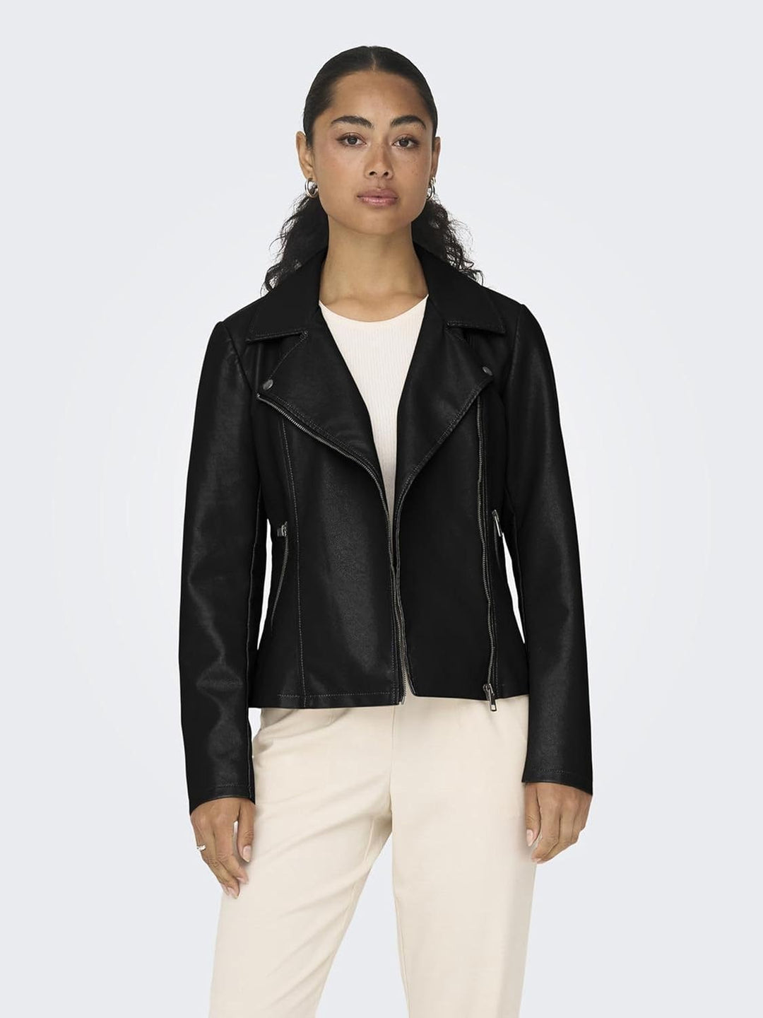 ONLY Female Kunstlederjacke ONLGEMMA Kunstlederjacke 38 Schwarz, 38 Schwarz