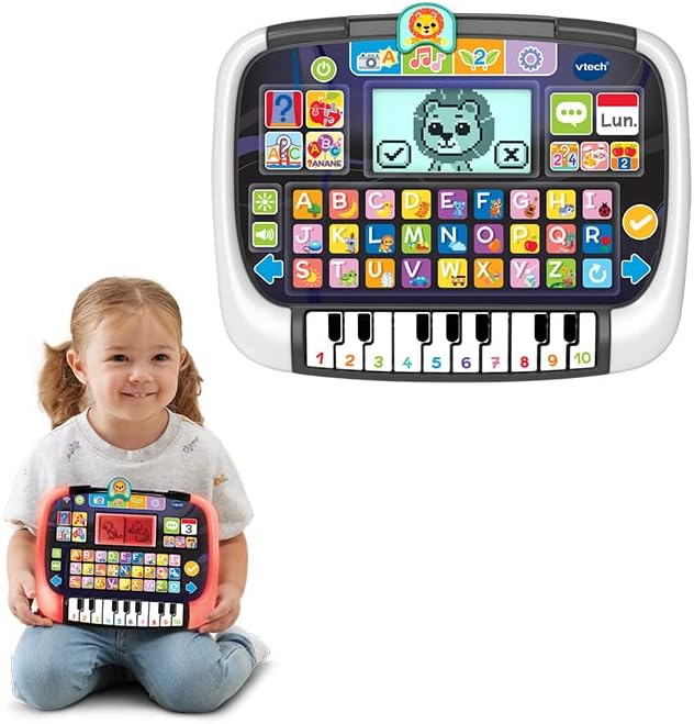 Vtech Lerntafel mit Klavier für Kinder, Multi-App, interaktives Spielzeug für Kinder + 2 Jahre, ESP-