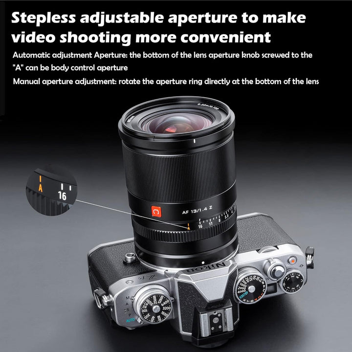 VILTROX AF 13mm F1.4 APS-C Objektiv für Nikon Z-Mount, Ultra-Weitwinkel-Autofokus Prime-Objektiv für