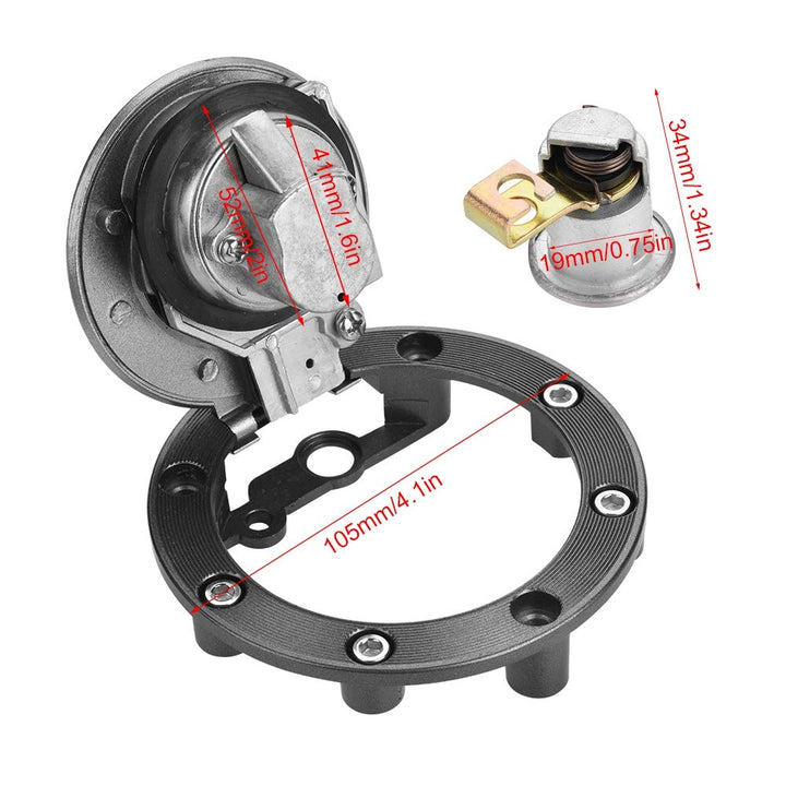 KIMISS Motorrad Sitzverriegelung, Tankdeckel Seat Lock Tankdeckel Verriegelungsschlüssel für Ymh YZF