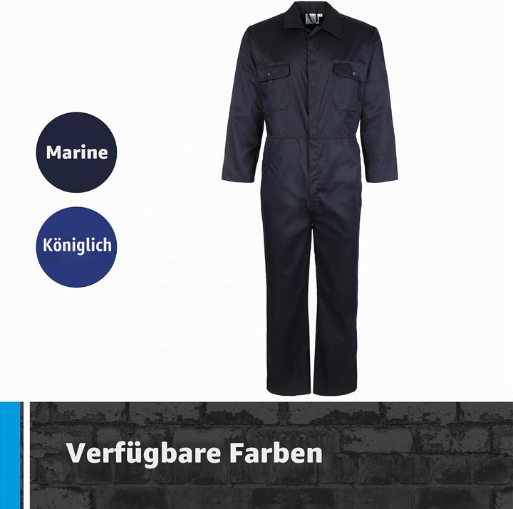 Castle Clothing, Arbeits-Overall, blau, 318 Marineblau S, Marineblau S