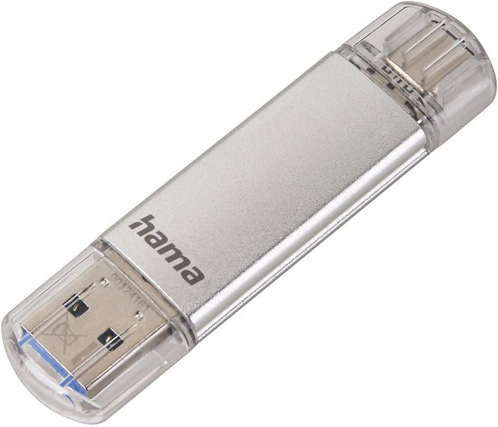 Hama 256GB USB-Speicherstick mit USB 3.2 Gen 1-Type-C (2-in-1 USB-Stick, z.B. für Android Handy, Tab