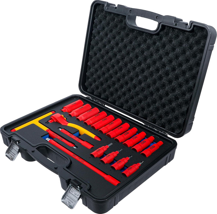 BGS 7137 | VDE-Steckschlüssel- und Bit-Einsatz-Satz | Antrieb Innenvierkant 10 mm (3/8") | 19-tlg.,