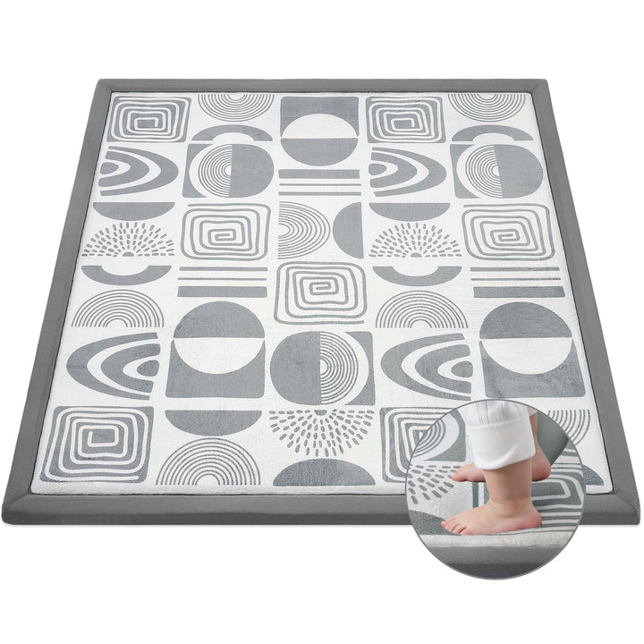 Teppich Krabbelmatte Baby 127x127x3cm, Spielmatte Krabbeldecke Turnmatte Spielteppich für Baby Kinde
