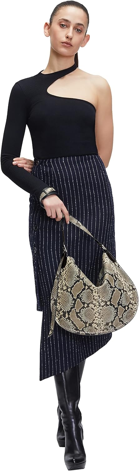 Liebeskind Berlin NAOMI MONTREAL SNAKE HOBO Schultertasche, Medium (HxBxT 34.5cm x 43cm x 0.5cm)