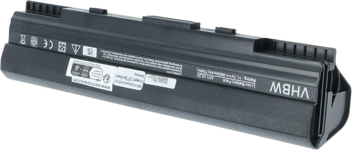 vhbw Akku kompatibel mit Asus Eee PC 1201HA, 1201HAB, 1201HAG, 1201K, 1201N, 1201N-PU17-BK Notebook