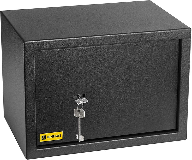 Homesafe HV25K Tresor Möbeltresor Safe mit Schlüssel-Schloss, Geldschrank Wandsafe Boden-Wandtresor,