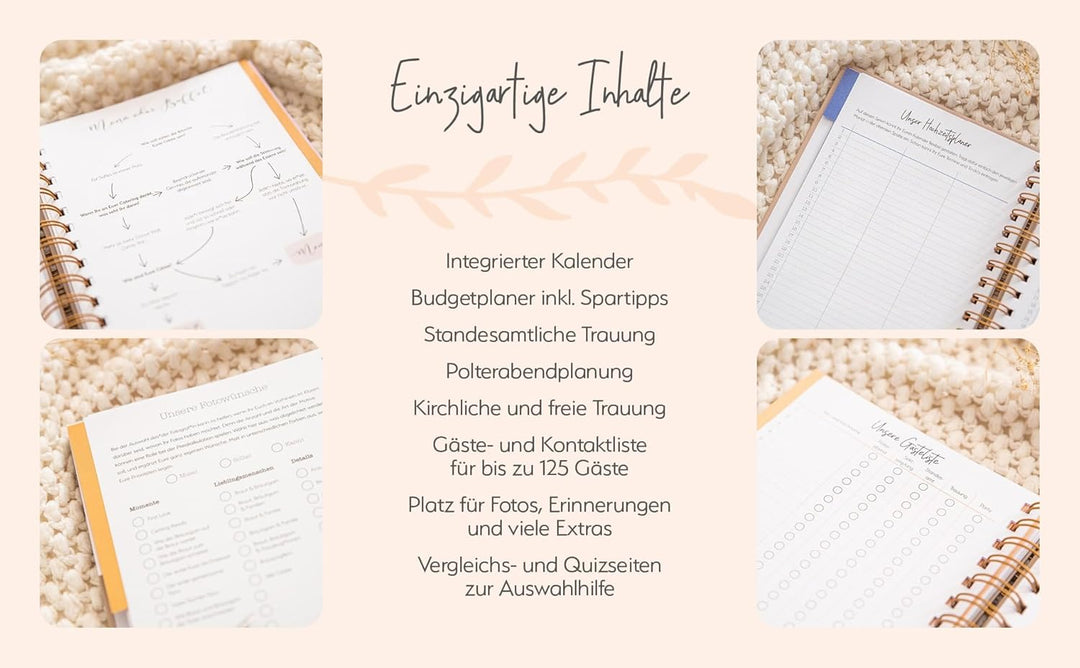 Visual Statements - Hochzeitsplaner - Organizer & Buch - Hochzeitsvorbereitung - Hochzeitskalender -
