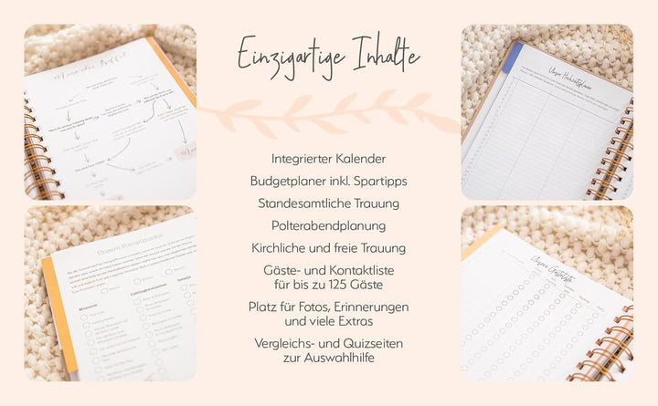 Visual Statements - Hochzeitsplaner - Organizer & Buch - Hochzeitsvorbereitung - Hochzeitskalender -