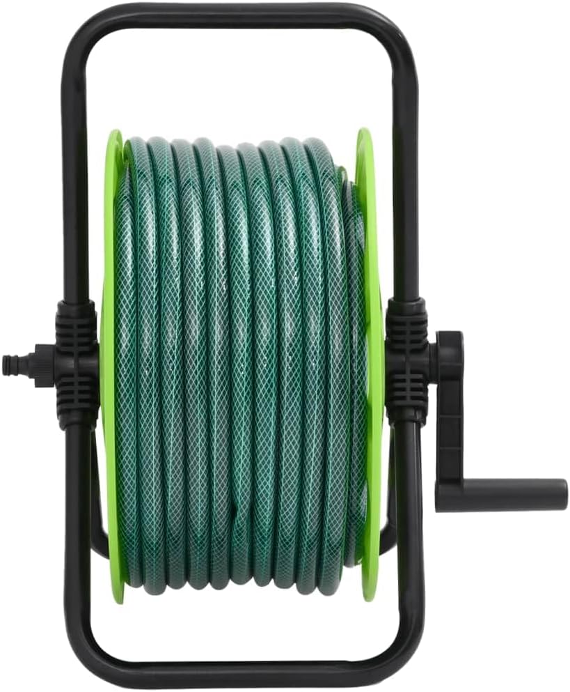 vidaXL Schlauchtrommel, Schlauchaufroller Freistehend mit 20m Schlauch, Gartenschlauch mit Anschluss