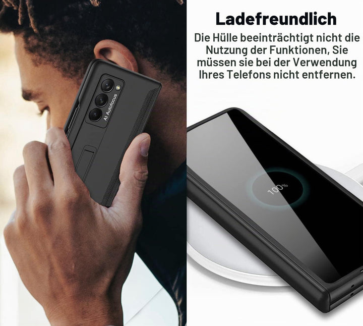 Miimall Kompatibel mit Samsung Galaxy Z Fold 2 2020 Hülle, [Magnetischer Scharnierschutz] Hartes PC