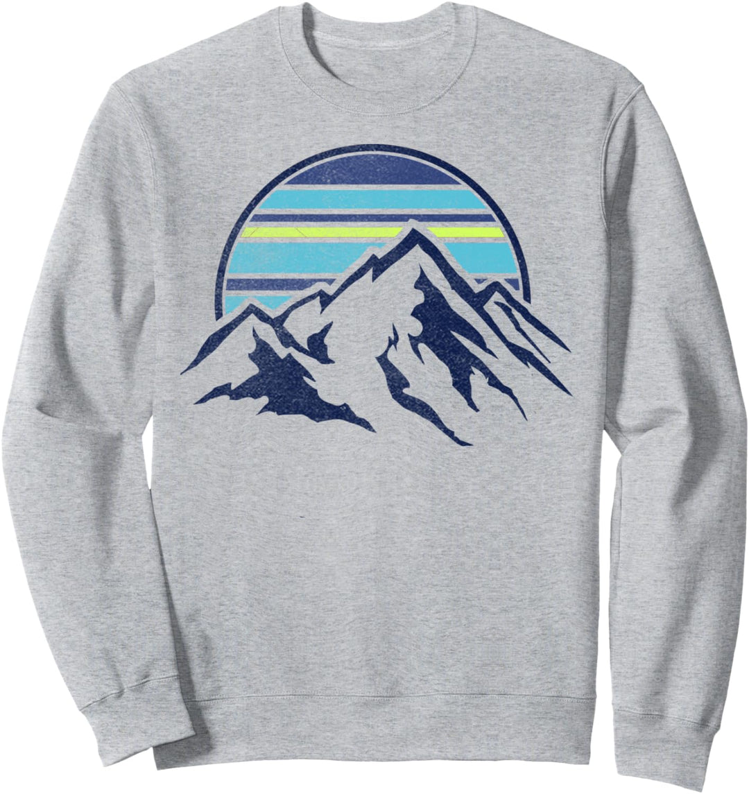Trendy Sunset Mountain Range Pocket Sweatshirt